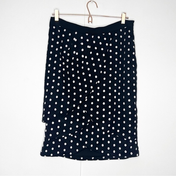 Eva Franco Polka Dot Scalloped Tiered Skirt - Picture 1 of 7